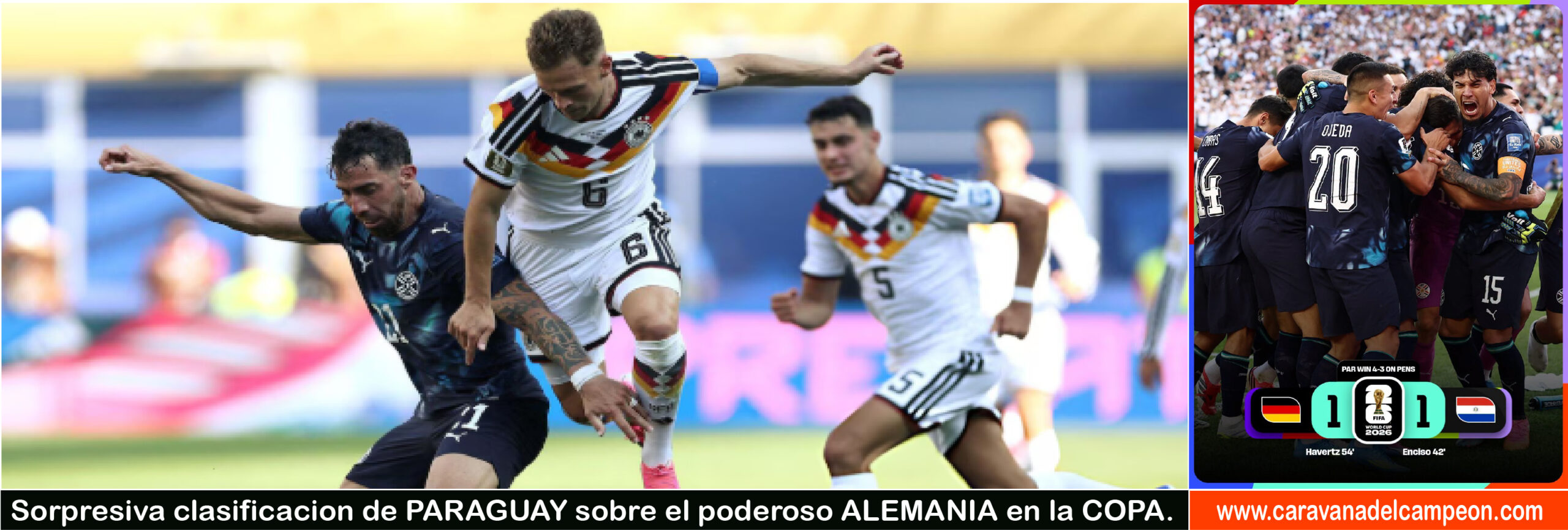 Alemania VS Paraguay 32avos. de Final Copa Ecuador 2026