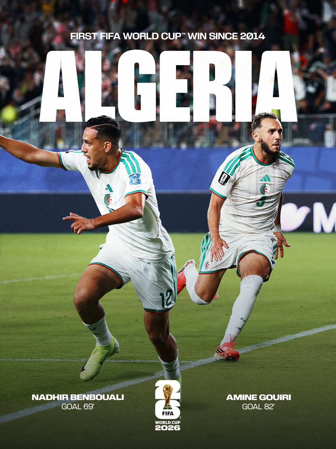 Argelia VS Jordania 2da. Fase Grupo J Copa Mundial 1