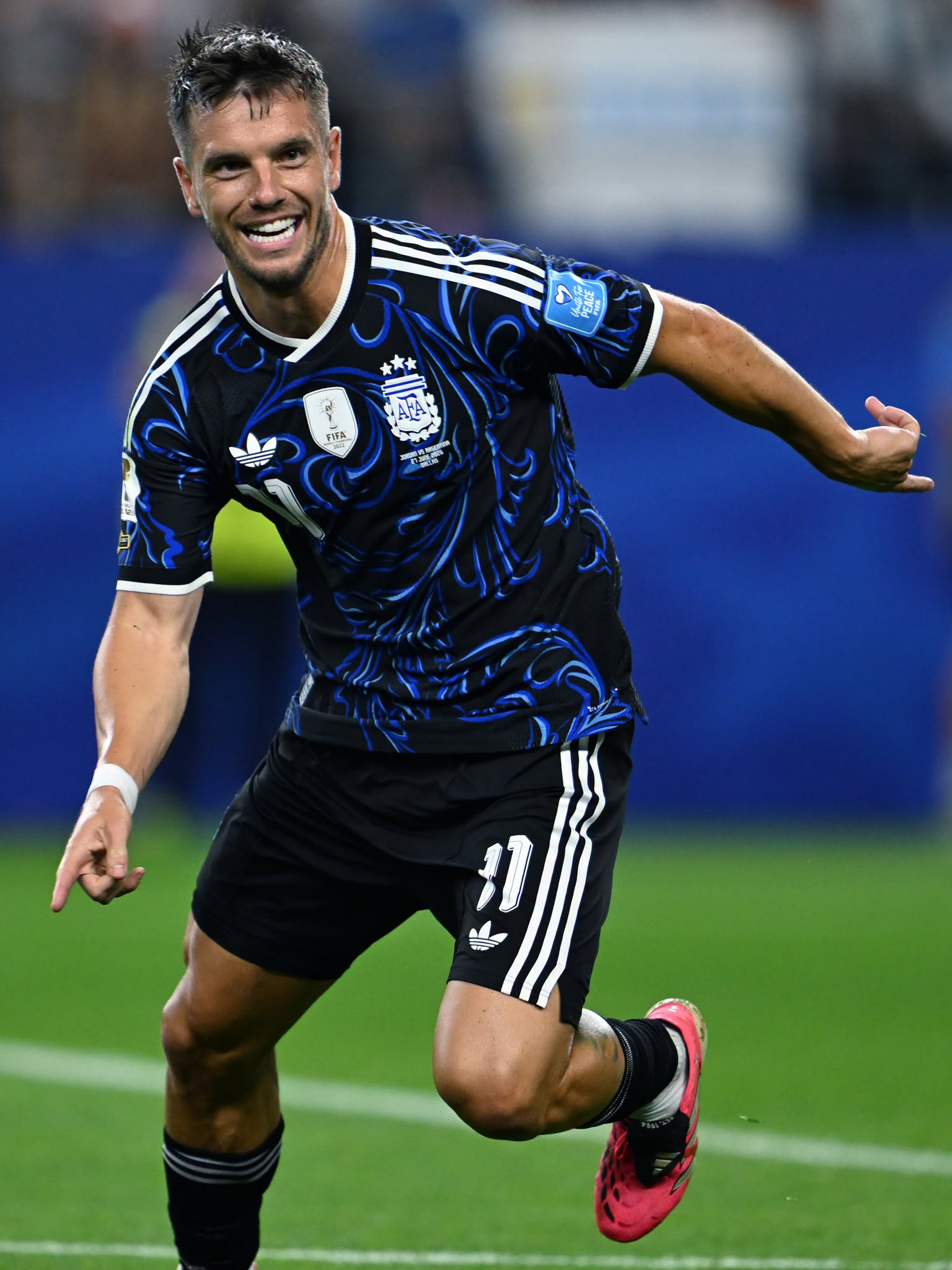 ARLINGTON, TEXAS - JUNE 27:  Giovani Lo Celso of Argentina celebrates his goal during the FIFA World Cup 2026 Group J match between Jordan and Argentina at Dallas Stadium on June 27, 2026 in Arlington, Texas. (Photo by Image Photo Agency/Getty Images)
