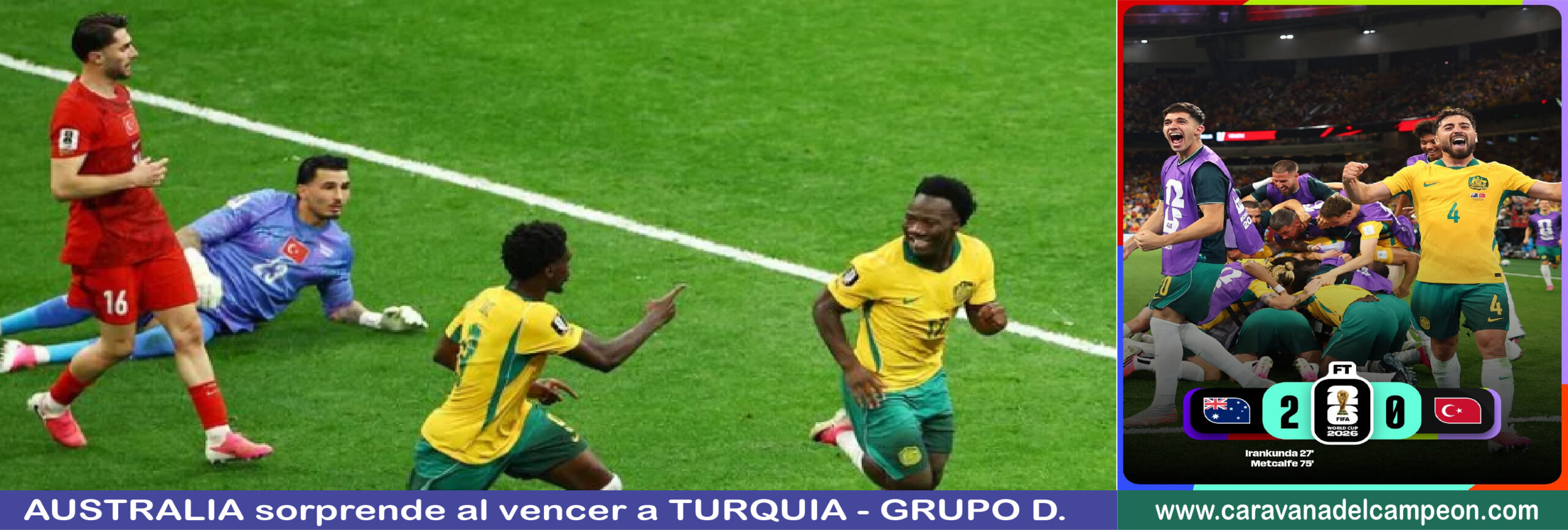 Australia VS Turquia Checa Grupo D Copa Mundial 2026