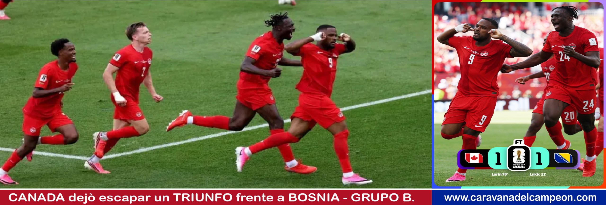 Canada VS Republica Checa Grupo B Copa Mundial 2026
