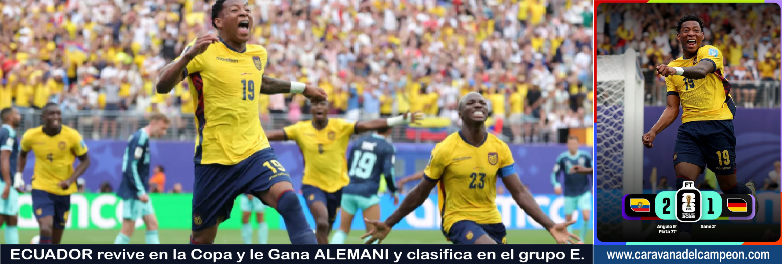 Ecuador VS Alemania 3era. Fecha Grupo E Copa Mundial.