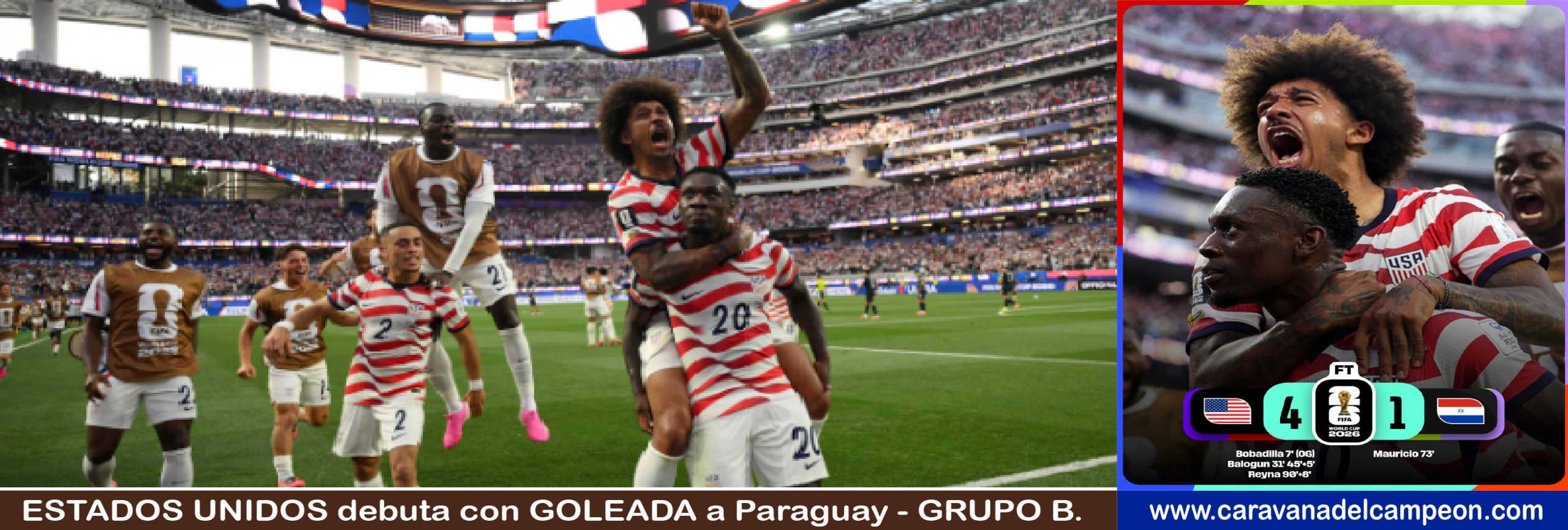 Estados Unidos VS Paraguay Checa Grupo B Copa Mundial 2026