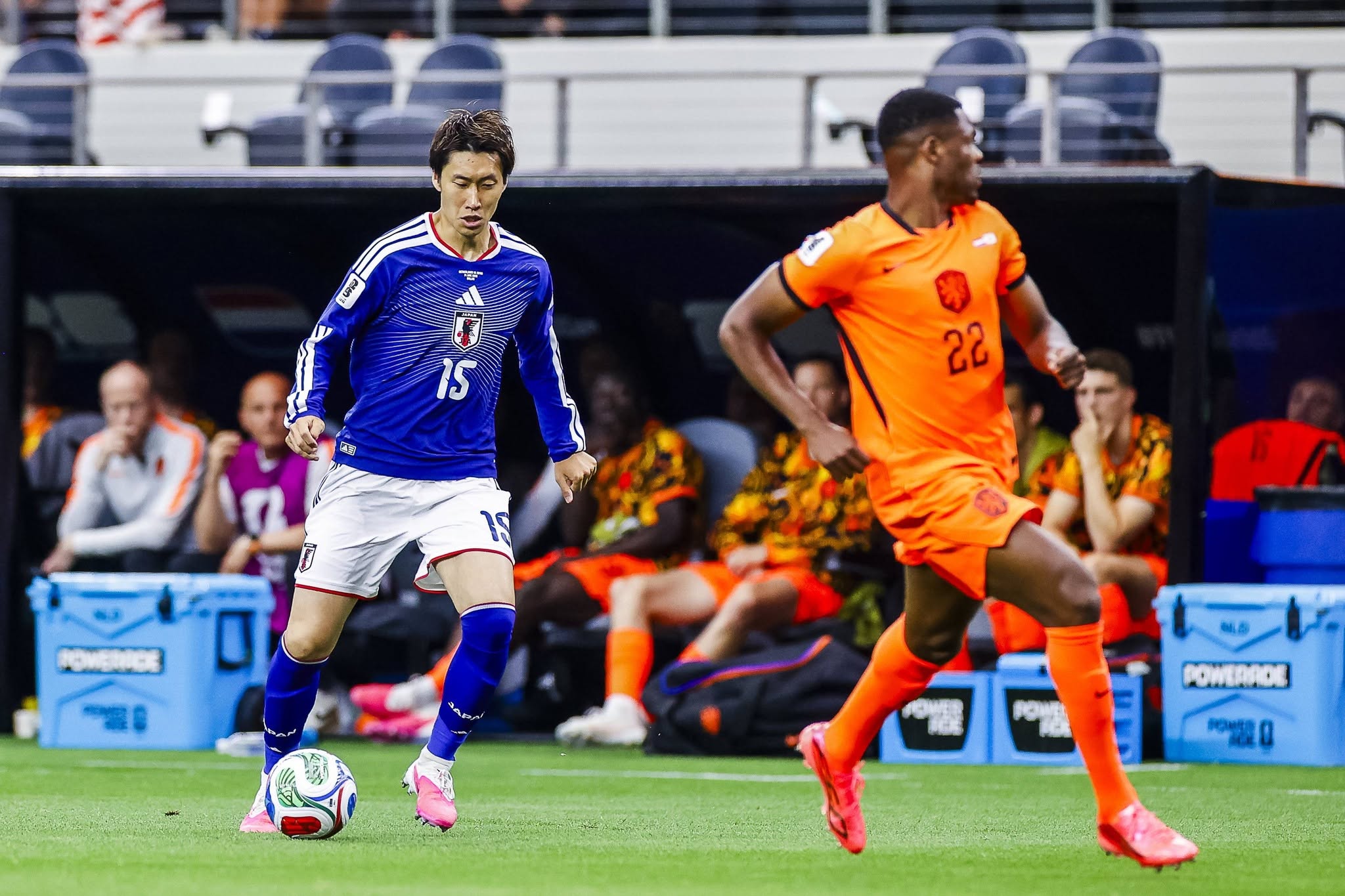 DALLAS, 14-06-2026, Dallas AT&T Stadium, World Cup 2026 Match between Netherlands and Japan. Picture shows Japanese player Daichi Kamada Netherlands - Japan World Cup 2026 PUBLICATIONxNOTxINxNED x204364138x Copyright: