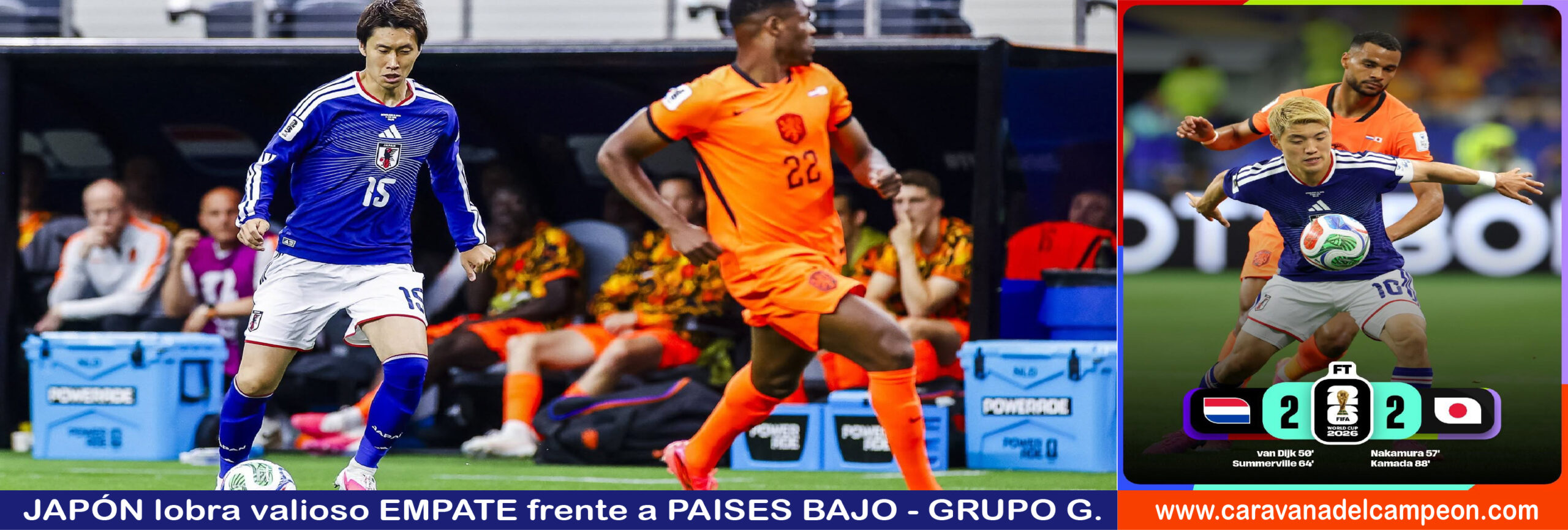 Holanda VS Japón Grupo F Copa Mundial 2026