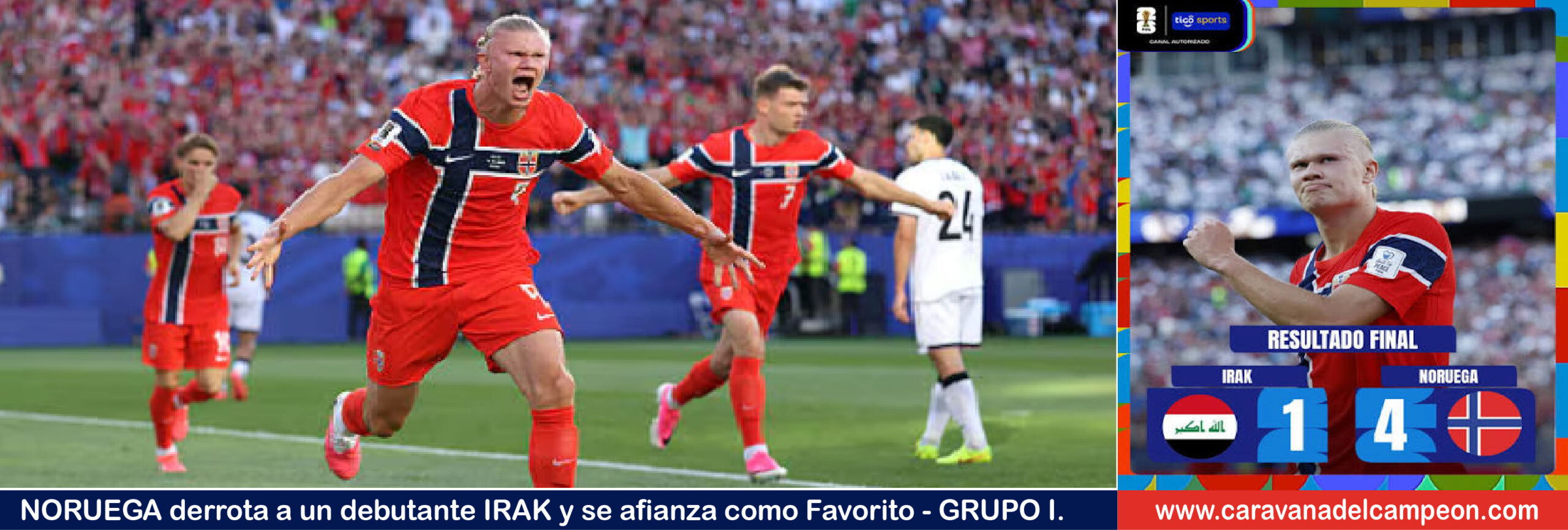 Irak VS Noruega Grupo I Copa Mundial 2026