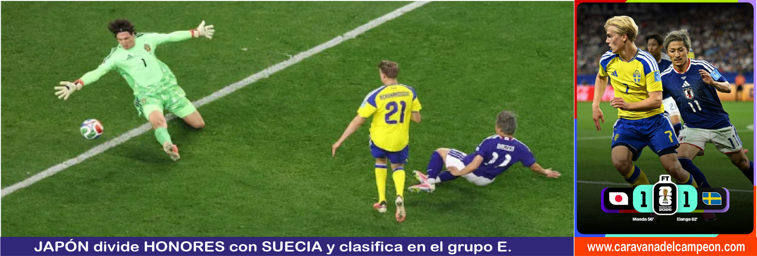 Japón VS Suecia 2da. Fecha Grupo F Copa Mundial 2026