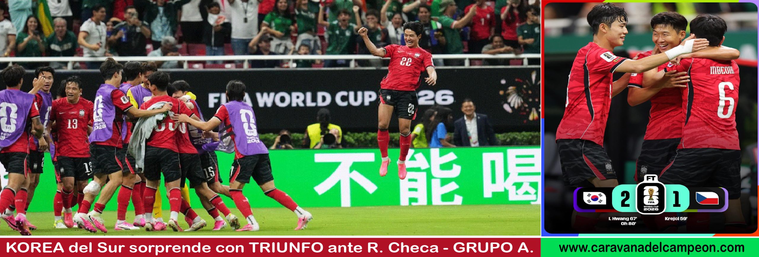 Korea del Sur VS republica Checa Grupo A Mundial 2026