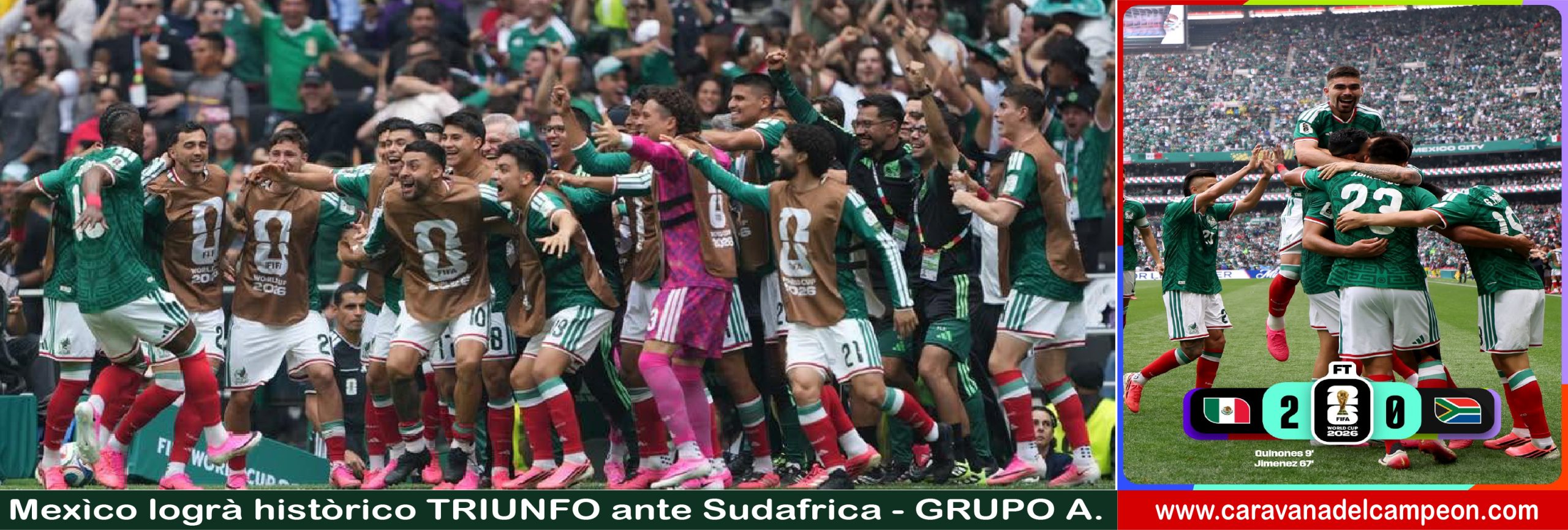 Mexico VS Sudafrica Grupo A Mundial 2026