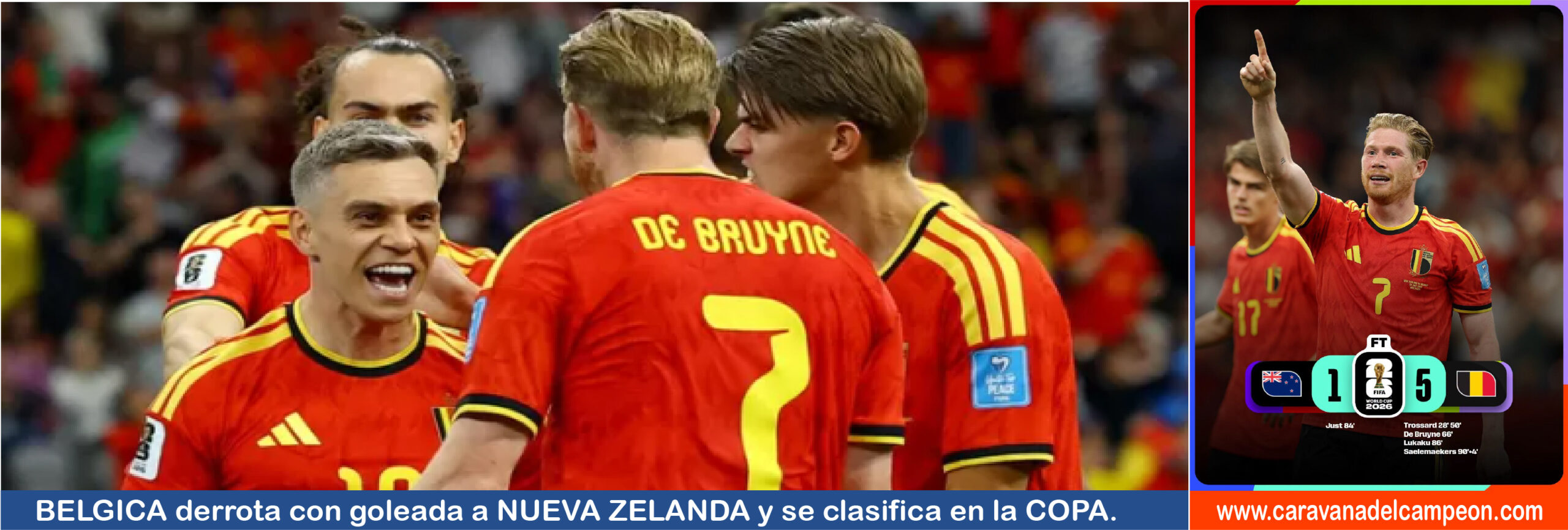 Nueva Zelanda VS Belgica 3era. Fecha Grupo G Copa Mundial 2026