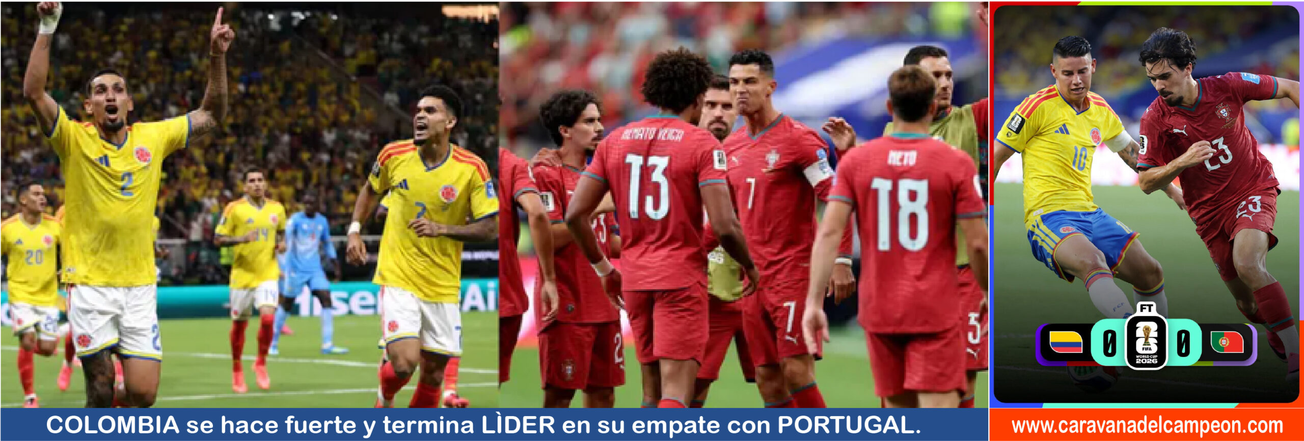 Portugal VS Colombia 3era. Fecha Grupo K Copa Mundial 2026