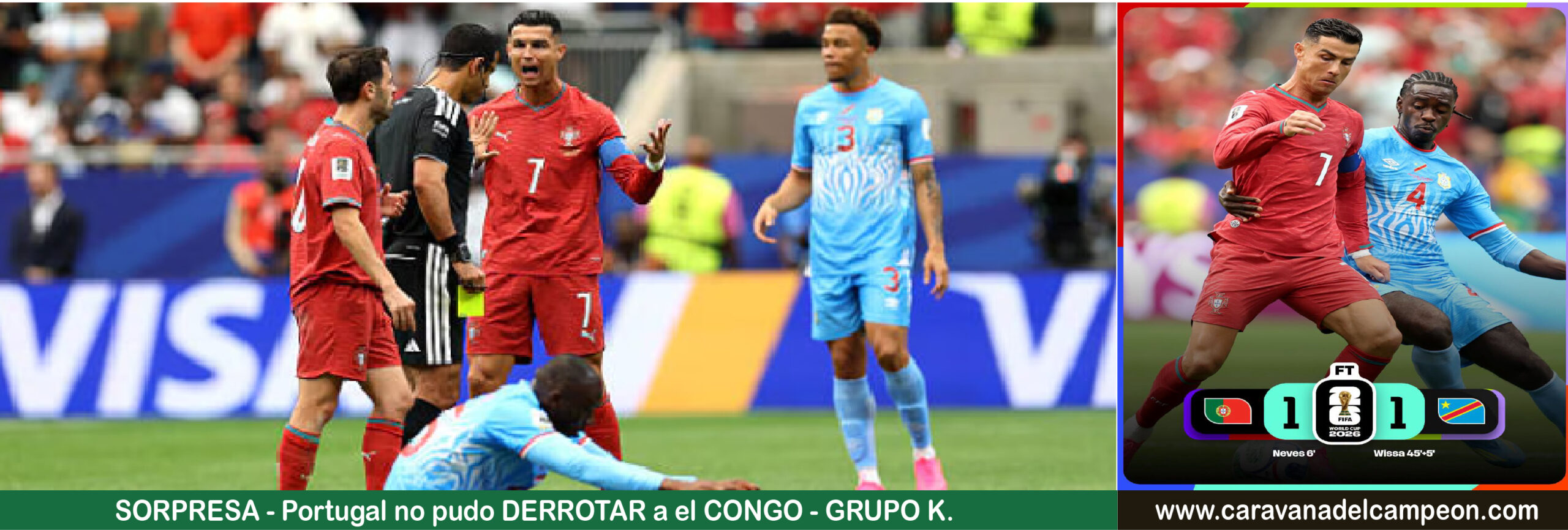 Portugal VS Congo Grupo K Copa Mundial 2025
