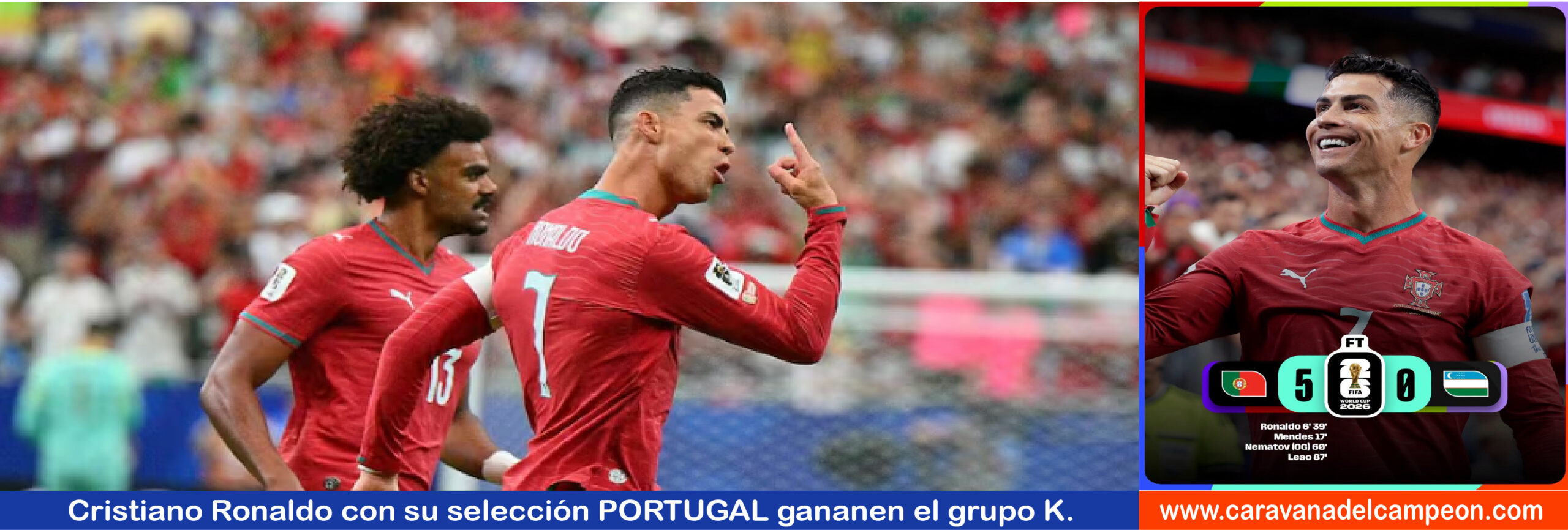 Portugal VS Uzbeskistan 2da. Fecha Grupo K Copa Mundial 2025
