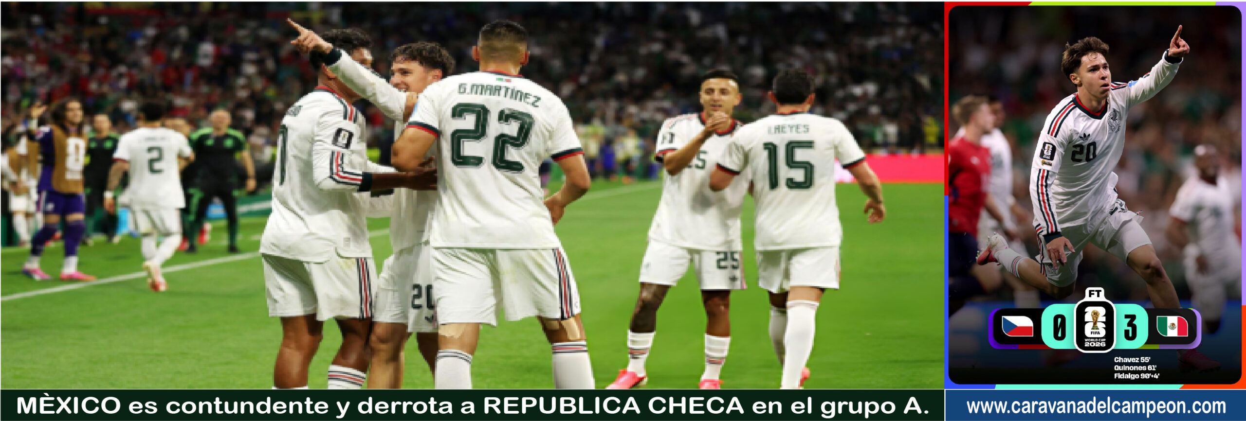 Republica Checa VS Mèxico 3era. fecha Grupo A Copa Mundial 2026