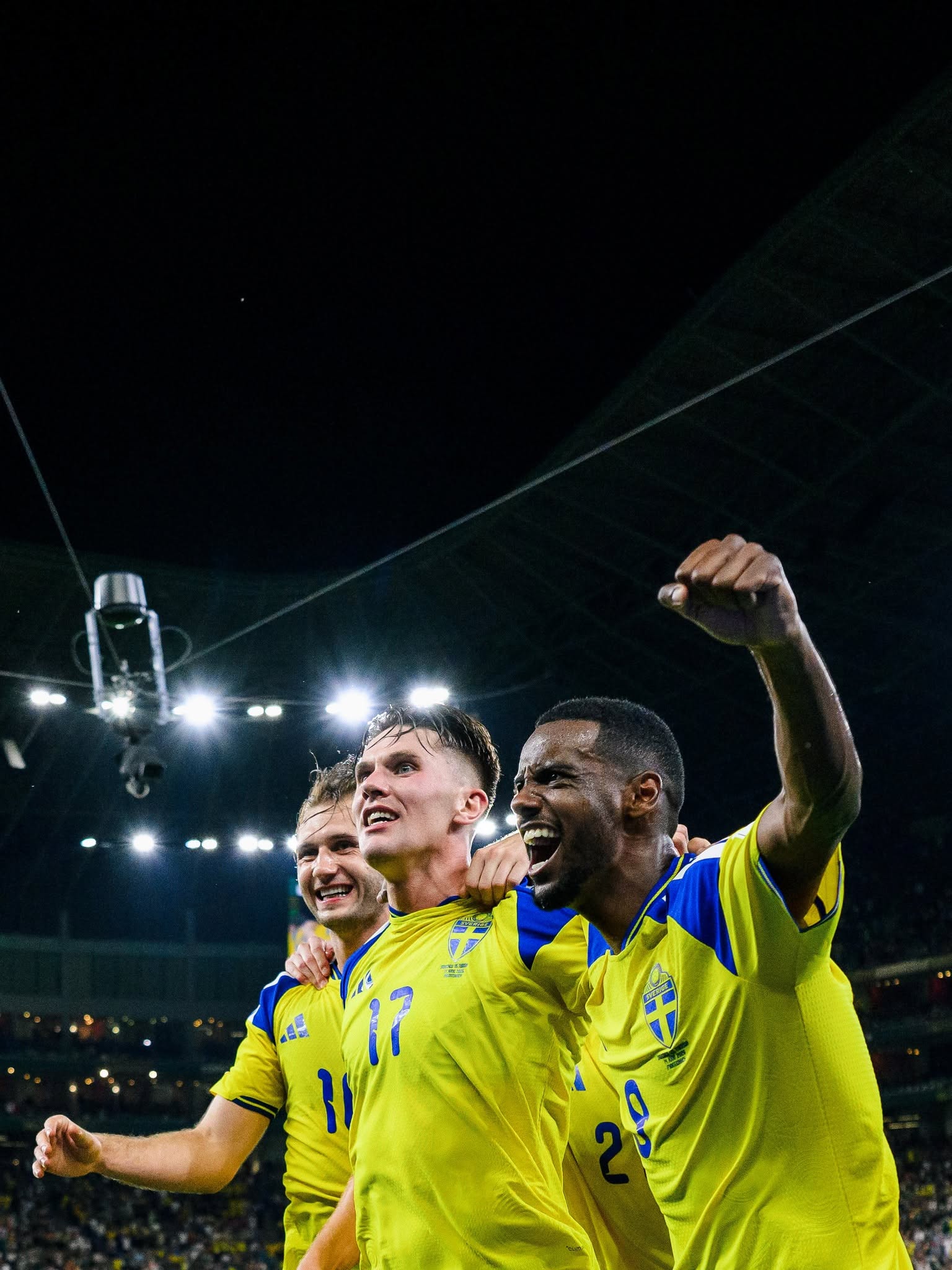 260614 Benjamin Nygren, Viktor Gyˆkeres, Alexander Bernhardsson and Alexander Isak of Sweden celebrate after scoring 3-1 during the FIFA World Cup, WM, Weltmeisterschaft, Fussball 2026 football match between Sweden and Tunisia on June 14, 2026 in Monterrey. Photo: Joel Marklund / BILDBYRAN / kod JM / PA1234 bbeng fotboll football soccer fotball vm fotbolls-vm fotball-vm fotbolls-vm 2026 fifa world cup 2026 sverige sweden sverige a tunisien tunisia jubel *** 260614 Benjamin Nygren, Viktor Gyˆkeres, Alexand
