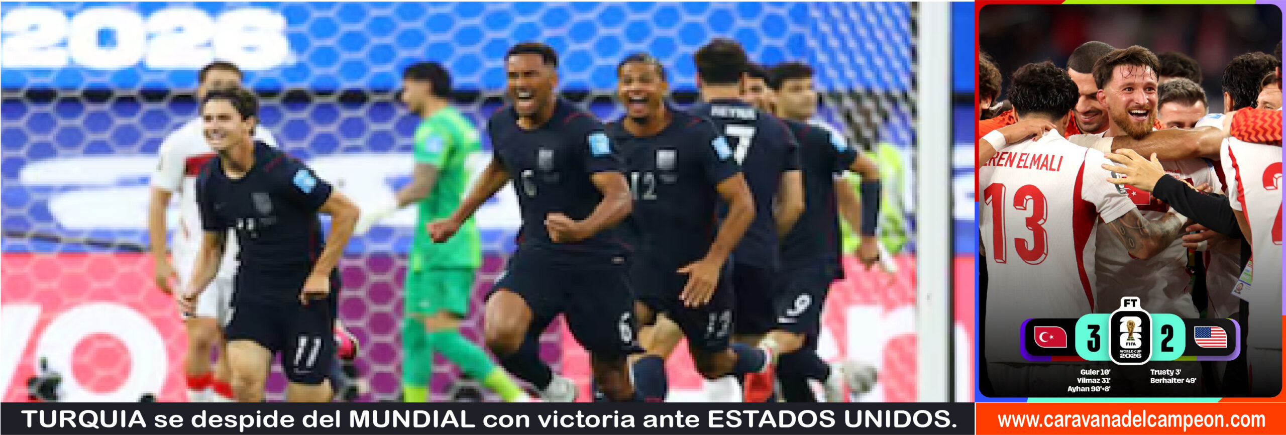 Turquia VS Estados Unidos 3era. Fecha Grupo D Copa Mundial 2026