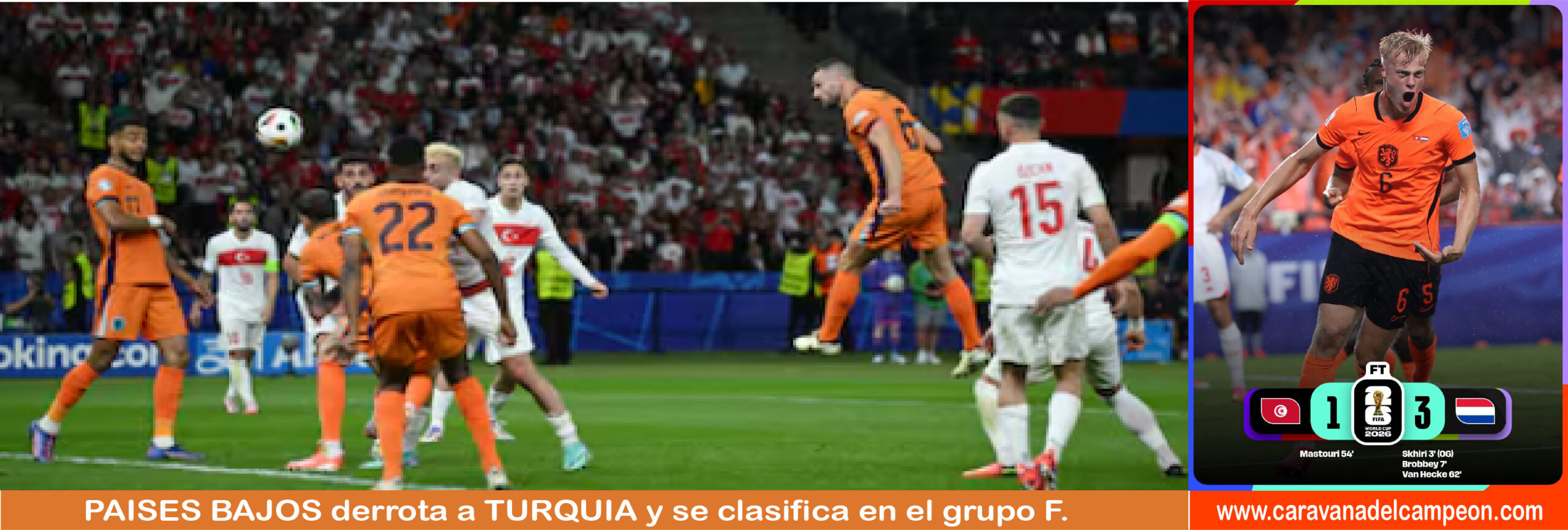 Turquia VS Holanda 3era. Fecha Grupo F Copa Mundial 2026
