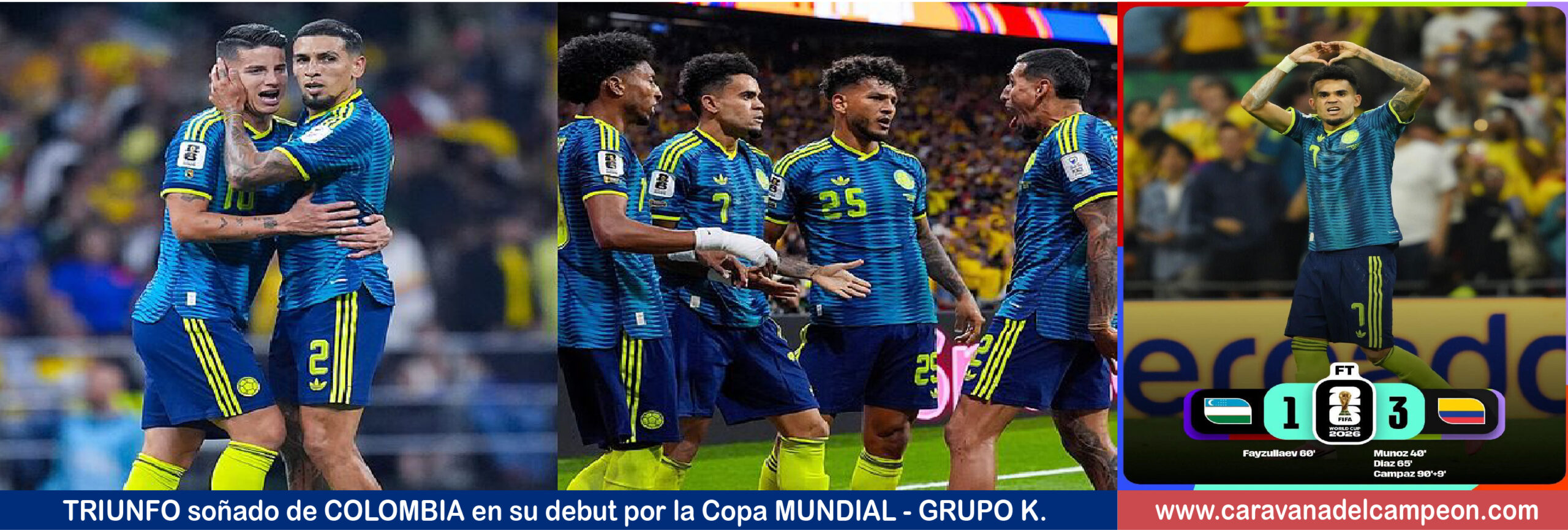 Uzbeskistan VS Colombia Grupo K Copa Mundial 2025