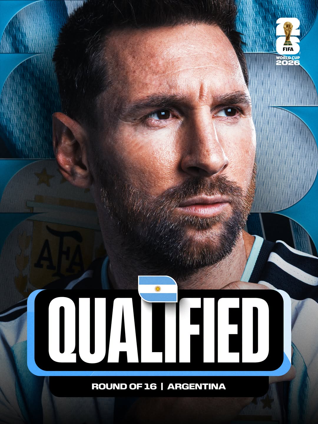 Argentina Clasificado 32avos. de Final Copa Mundial 2026