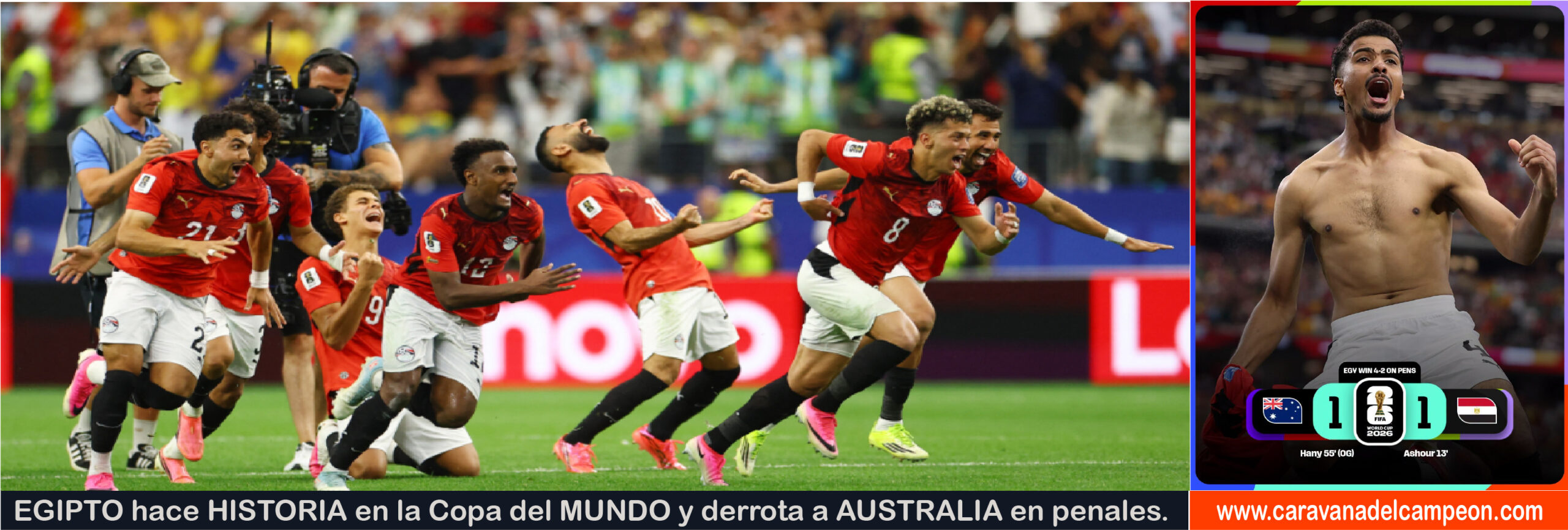 Australia VS Egipto 32avos. de Final Copa Mundial.