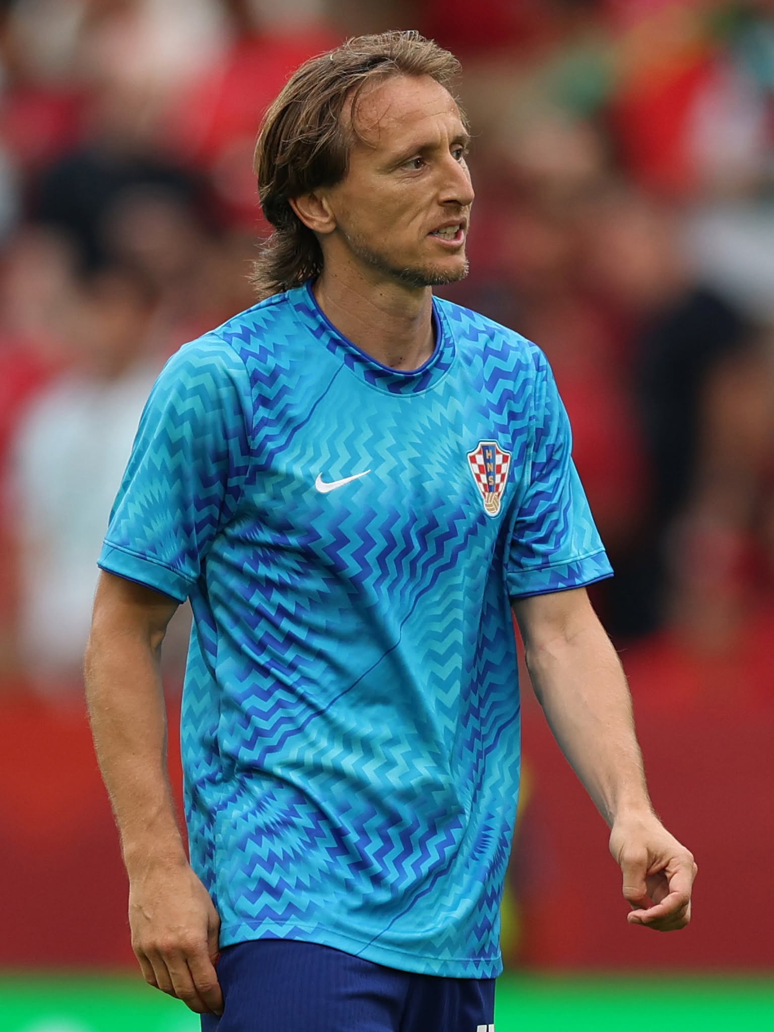 TORONTO, ONTARIO - JULY 02: Luka Modric #10 of Croatia warms up before the FIFA World Cup 2026 Round of 32 match between Portugal and Croatia at Toronto Stadium on July 02, 2026 in Toronto, Ontario. (Photo by Maddie Meyer - FIFA/FIFA via Getty Images)