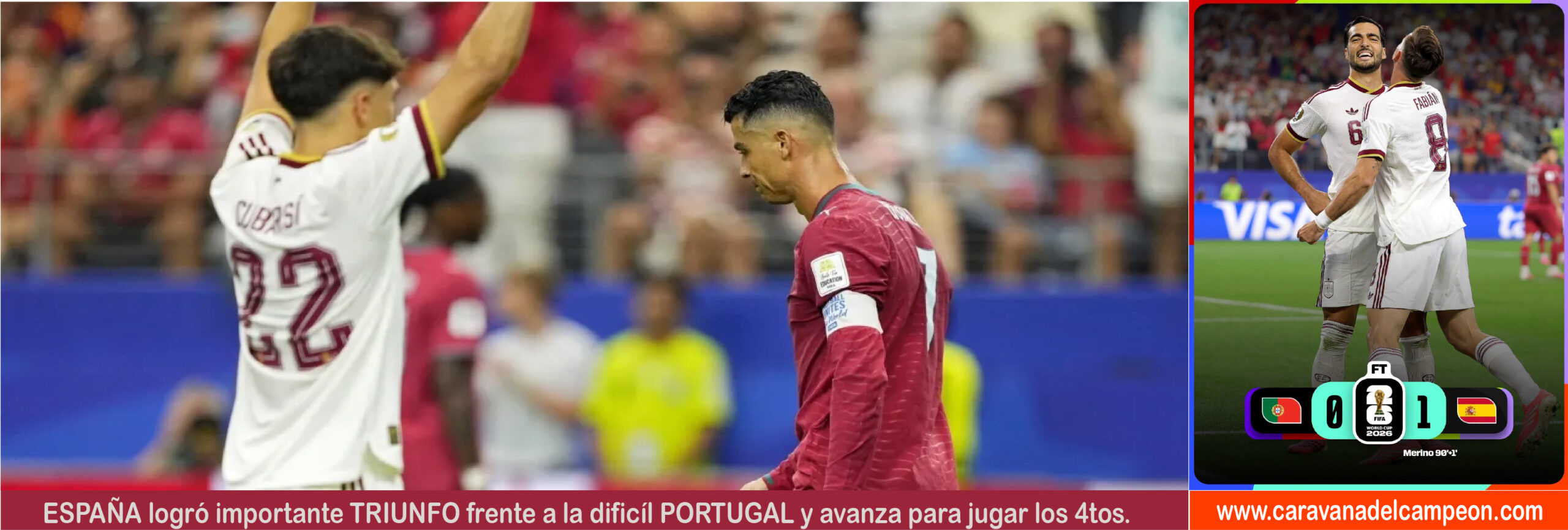 Portugal VS España16avos. de Final Copa Mundial 2026