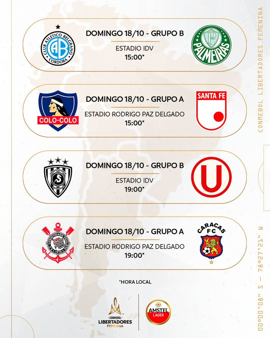 Fixture 18-10-2026 Libertadores Femenina