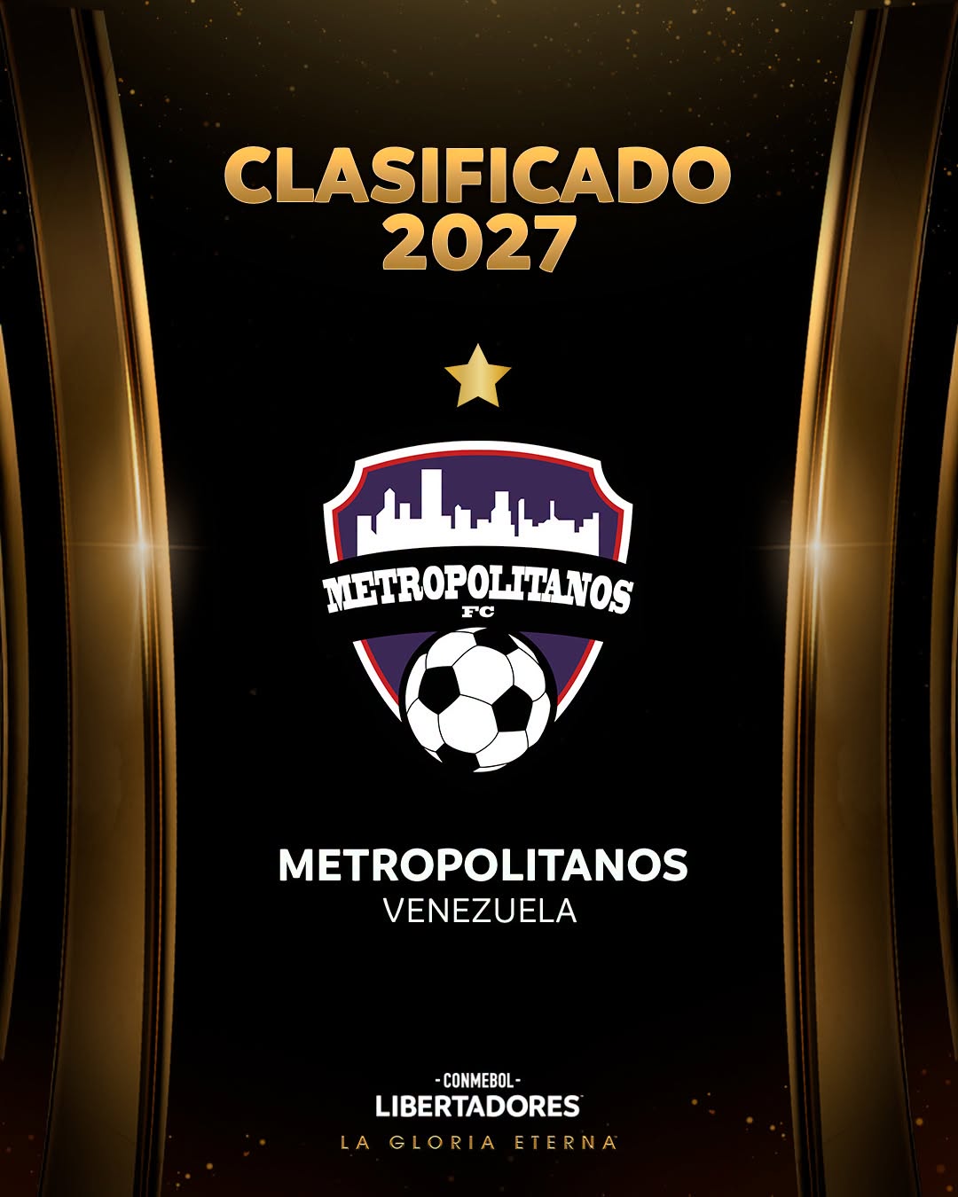 Metropolitanos FC clasificado 2027 Libertadores